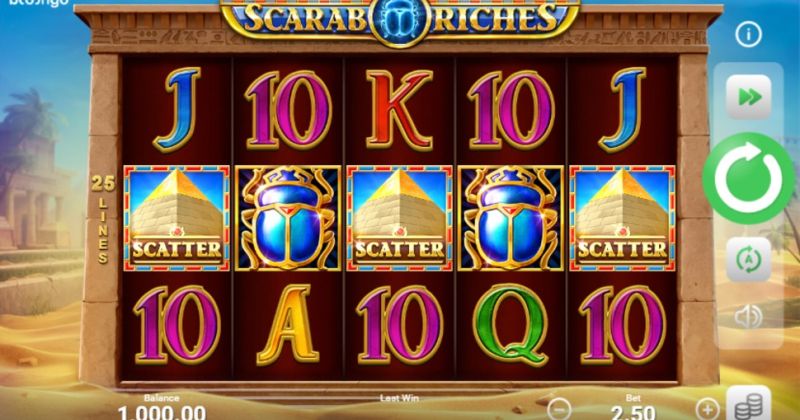 Play in Scarab Riches slot online from Booongo for free now | www.guerrillamarketingassociation.com